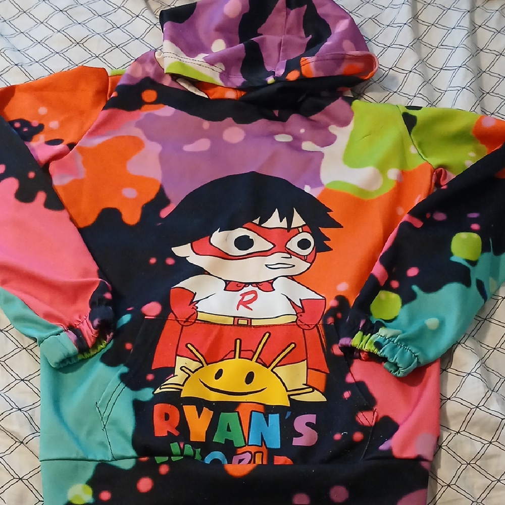 Ryan's World Colorful Hoodie boys 10/12